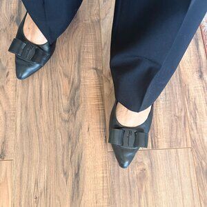 Salvatore Ferragamo Vara Bow Leather Flats, Size 9, 9.5 Fit